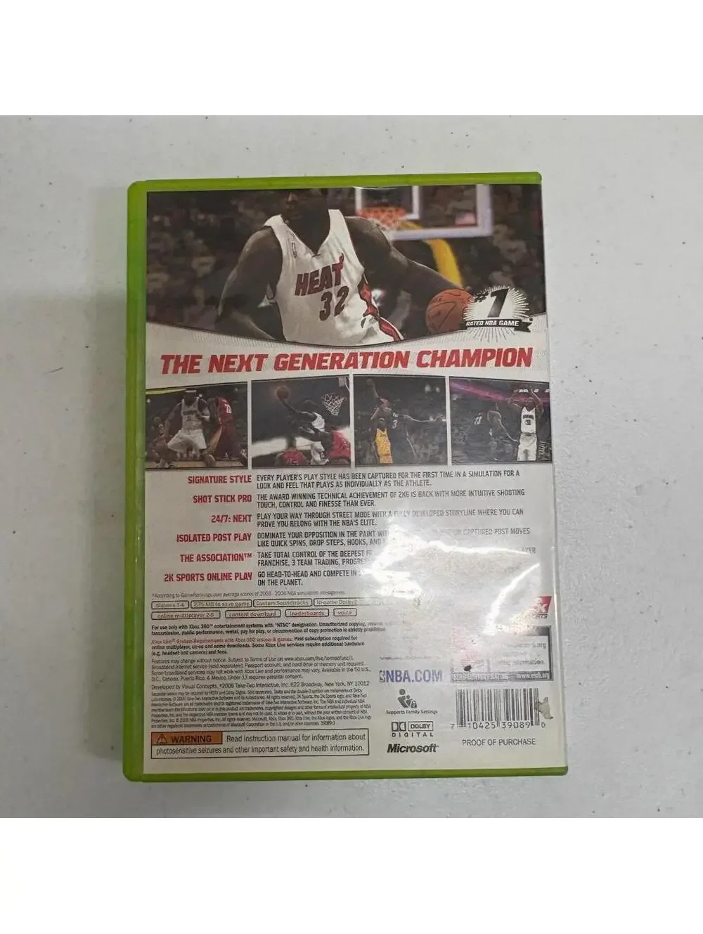 NBA 2K7 Xbox 360 Complete CIB with Manual Shaquille O'Neal Cover